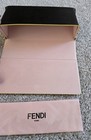 Fendi Sunglasses Eyeglasses Hard Leather Case & Dust Cloth  BLACK — photo 2