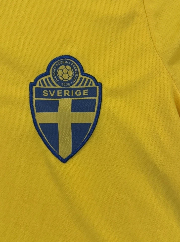 Sweden National Team Soccer Jersey Men’s Small Yellow Blue Sverige Shirt - Image 3 of 4