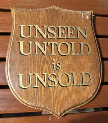Vintage Business Sales Plaque One Of A Kind!!