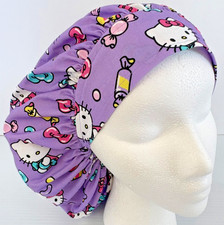Hello Kitty Print Size Large Medical Bouffant Scrub Cap Surgery Hat