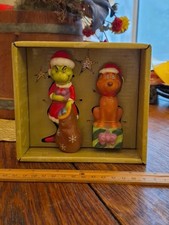 The Grinch and Max Christmas Holiday Salt and Pepper Shakers NEW