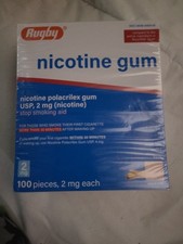 Rugby Nicotine Gum 2mg Coated CINNAMON 100 pieces 