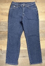 VTG LEE RIDERS Straight Leg Jeans Women 12 P Medium Wash Relaxed Stretch Denim