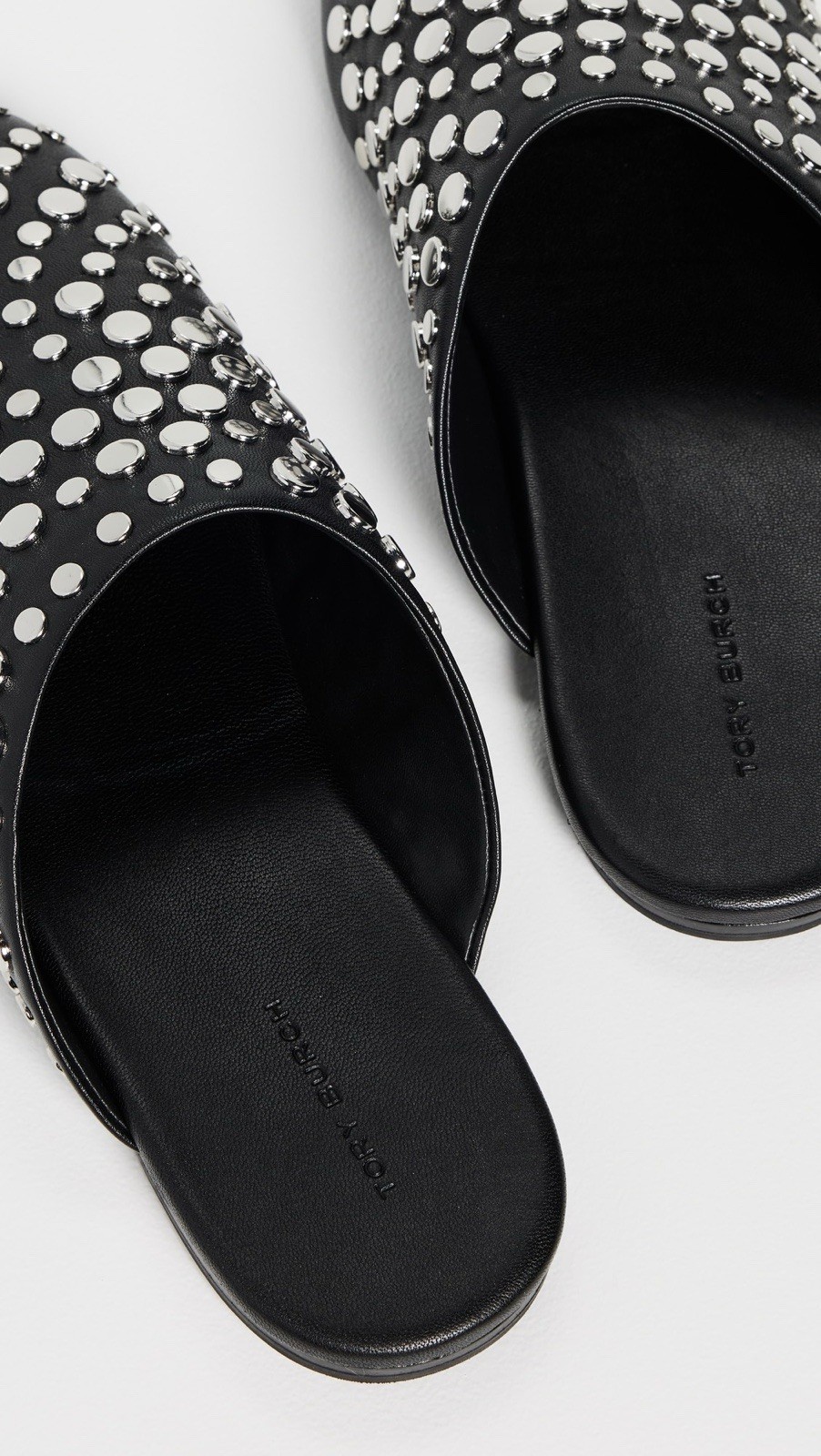Tory Burch  Stud Mule Black Silver  Size 6 New $425 thumbnail 6