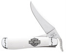 CASE XX 52249 Harley-Davidson Russlock White Handle Stainless Pocket Knife — photo 1