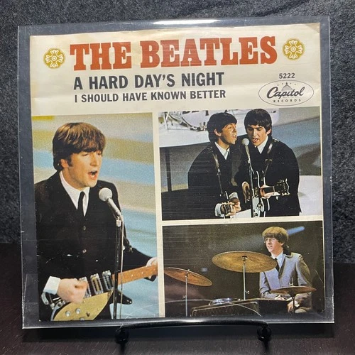 The Beatles – A Hard Day’s Night 45 w/ Picture Sleeve Capitol 5222 US 1964 VG+