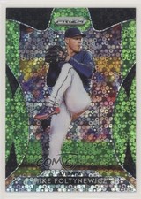 2019 Panini Prizm Tier II Lime Green Donut Circle /199 Mike Foltynewicz #186 0a3