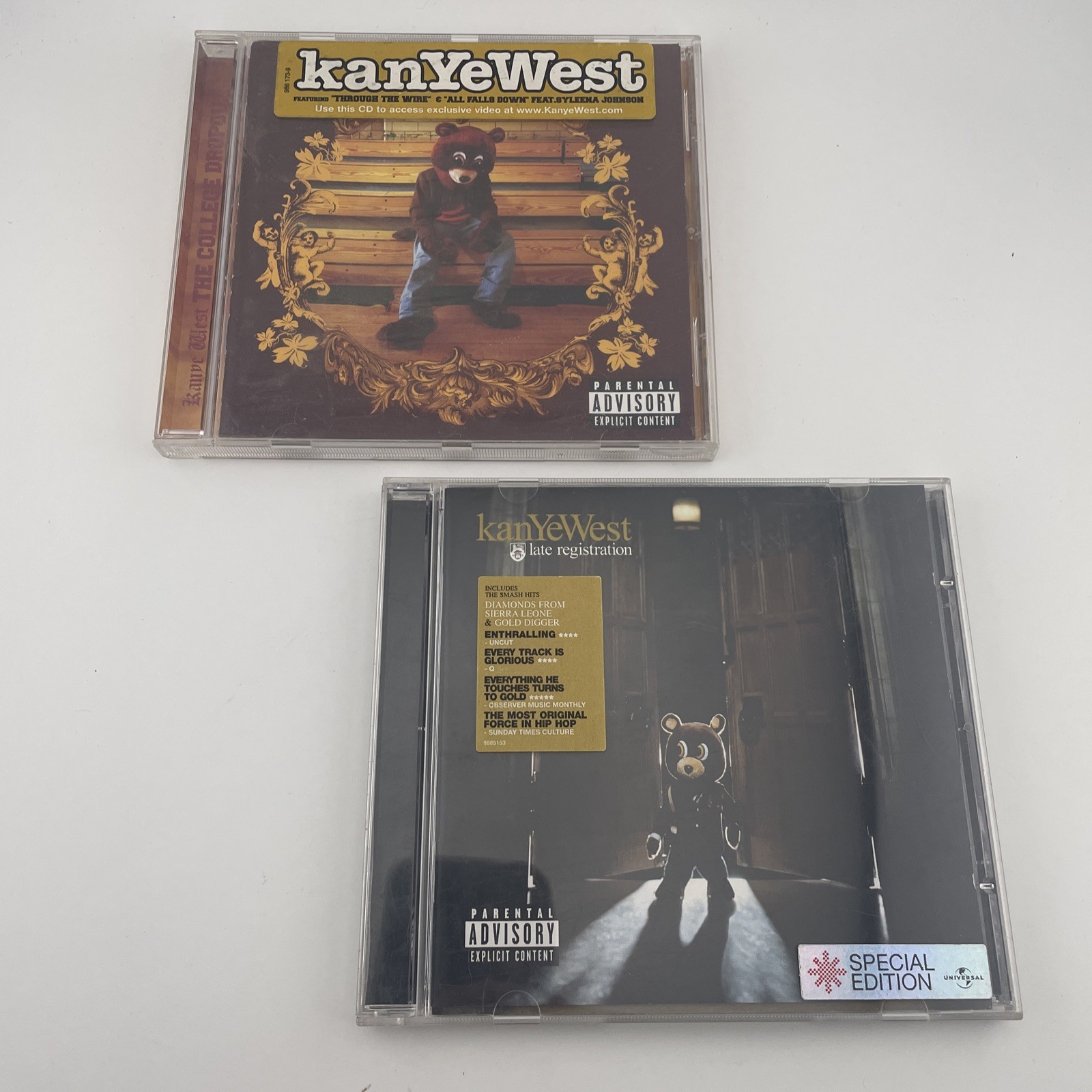 2x Kanye West CD Album. College Dropout, Late Registration Compact Disc Albums