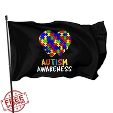Autism Awareness Flag 3x5 Ft Outdoor Garden Yard Banner Decor