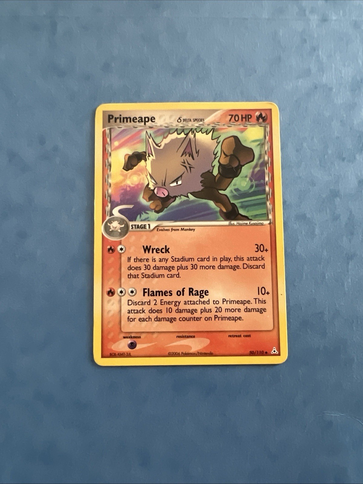 Primeape Delta Species 50/110 EX Holon Phantoms Rare Vintage 2006