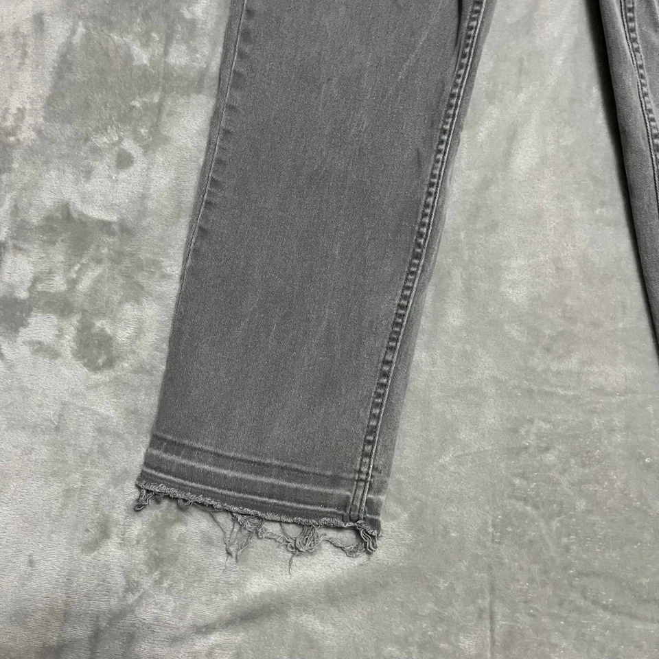 Levi's Loose Fit Grey Wide Leg Cropped Jeans Distressed Hem Girls Size 12-14 YRS - Image 3 of 4