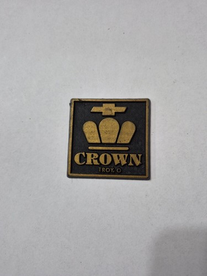 #ad VTG Crown Chevrolet Troy O Plastic Dealer Badge Emblem ship Dealership Auto $23.26