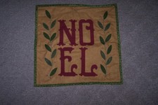 Homemade Flannel Noel Christmas Pillow Slip Cover
