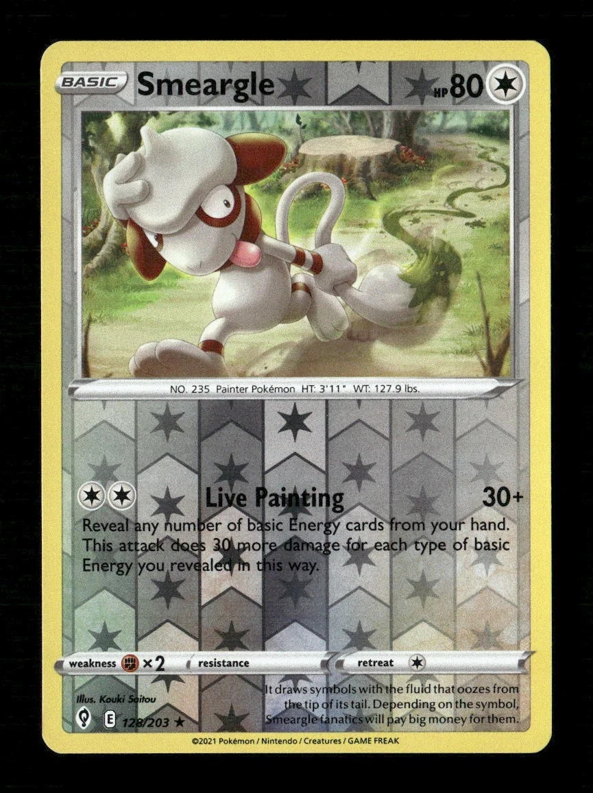 Smeargle Reverse Holo Rare SWSH07: Evolving Skies 128/203 LP Pokemon LP