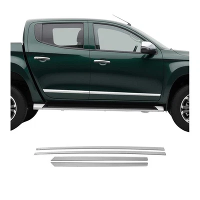 Garniture Baguette de porte latérale pour Mitsubishi L200 2019-22 Cabine double - Photo 1/4