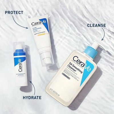 3 Stück SA Smoothing Cleanser + Hydrating Serum + Facial Moisturising Lotion LSF50