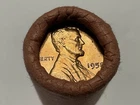 OBW 1958 P LINCOLN WHEAT CENT PENNY ROLL UNCIRCULATED ORIGINAL BU FROM MINT BAG