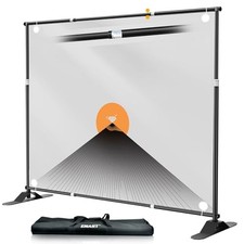 Heavy Duty Banner Backdrop Stand Kit, Adjustable Frame for Step 10x10 ft Black