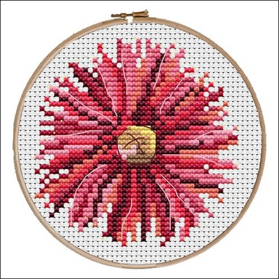 Red Flowering Gum Blossom counted cross stitch kit, optional aida & thread