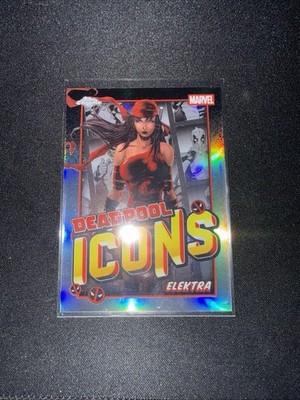2025 Topps Chrome Marvel Deadpool Icons Elektra #DI-7 Refractor