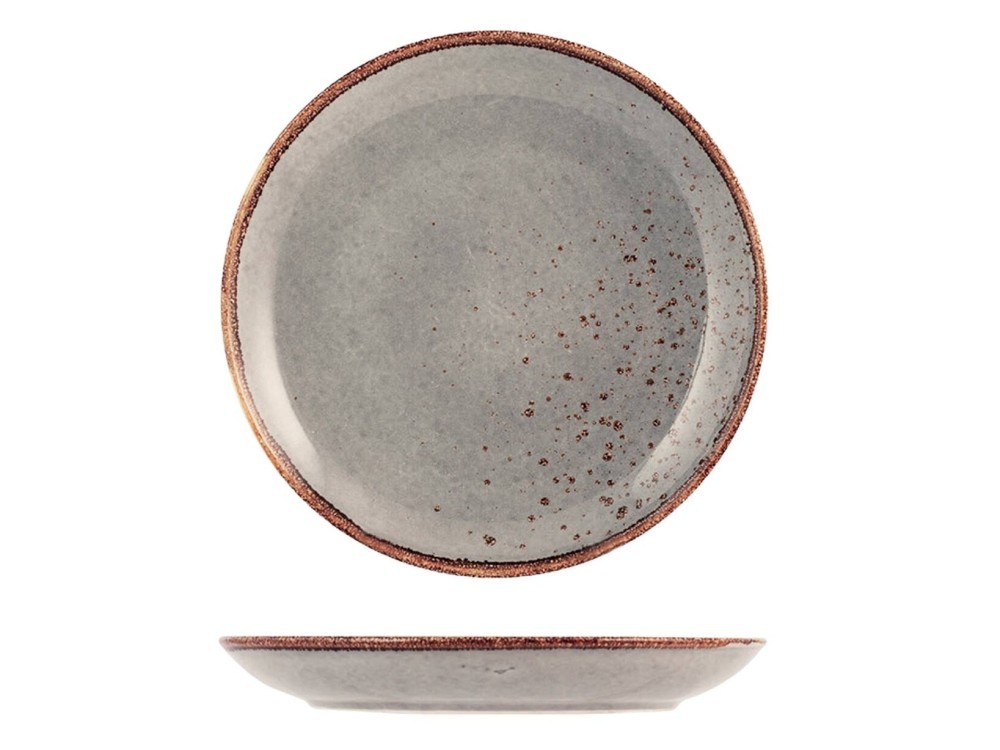 6 Reactive Gray Dinner Plates 27 Cm H&H