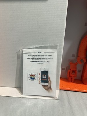Bearbrick x Concepts Orange Lobster 100% 400% Open Box W/Shoe Box