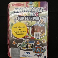 2 Melissa  Doug PAW Patrol RESTICKABLE STICKERS FLIP FLAP PAD