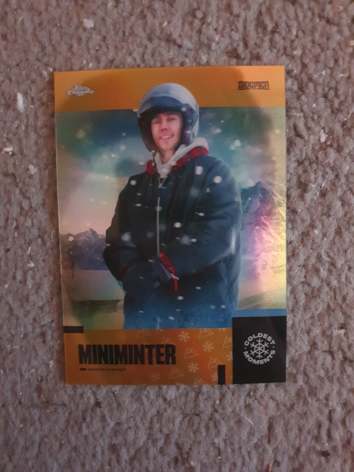 Topps Chrome Sidemen Miniminter Mr Freeze Gold /50 #116