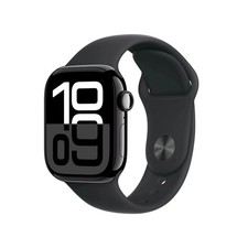 Apple Watch Series 10 42mm Jet Black Case GPS S/M Band A2997 APPLECARE MID 2026