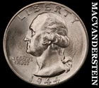 1944-S Silver Washington Quarter - Choice Gem Brilliant Unc++++  Lustrous  #K171