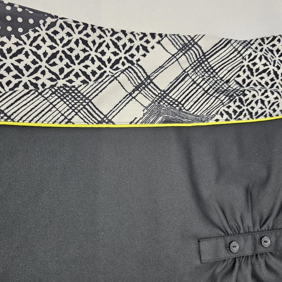 Impresionante Camisa de Golf Callaway Negra Blanca Rosa Amarilla Tubería Sin Mangas Talla S Foto 4 de 4