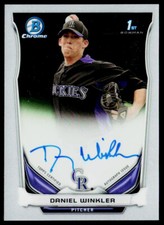Daniel Winkler 1st Bowman On Card Auto 2014 Bowman Chrome BCAP-DW Rockies