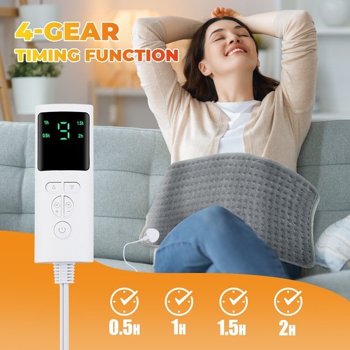 Almohadilla calefactora suave de 58x29CM, manta eléctrica para cuerpo, Abdomen, - Picture 6 of 6