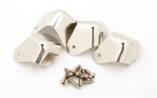Fender Chromed Metal Tilt Back Amp Corners, Set of 4 with Screws, 0991348000