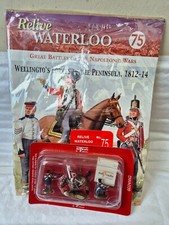 ISSUE 75 DEL PRADO RELIVE WATERLOO SET OF 3 PAINTED LEAD SOLDIERS DWA039 28MM