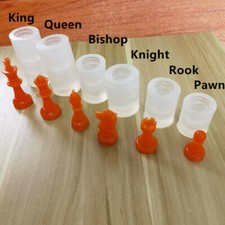 6Pcs International Silicone Resin Chess Board Chessboard Epoxy Mold Pieces Mould