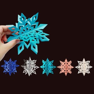 Dettagli Su Appeso Decorazione Natale 3d Carta Fiocchi Di Neve 6 Pezzo Nuovo Anno