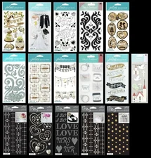 Jolee's WEDDING Stickers Bling Engagement Ring Bride Groom Marriage Mr & Mrs