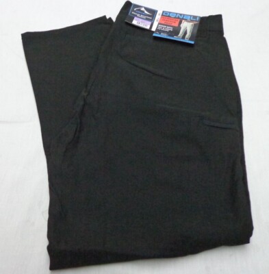 DENALI Black Technical Stretch Pants -Side Zipper Media Pocket  NWT 38/30