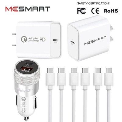 For iPhone 15 Pro Max 15 Plus Fast PD USB C Wall Car Charger Block Type C Cable