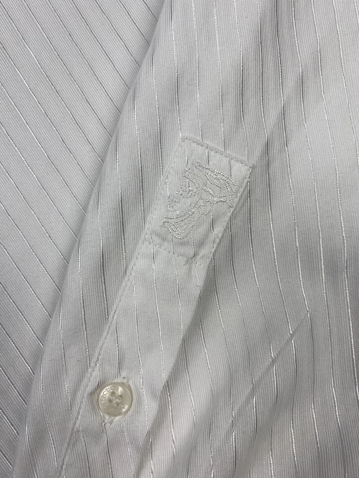 Versace Collection Trend Camicia Uomo a Righe con Bottoni Maniche Lunghe Tagl... - Immagine 4 di 4