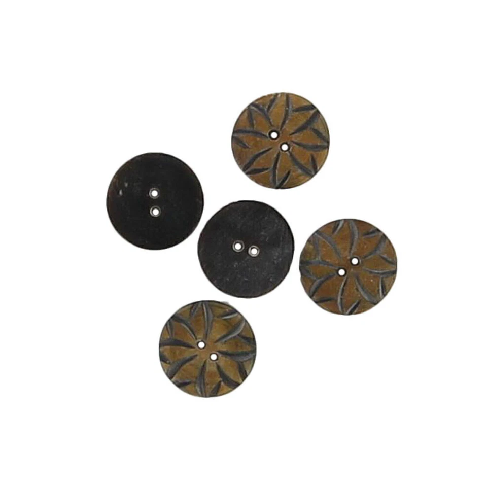 Lot of 25 Handmade Wild Flower Stylish All Natural Horn Buttons  - Image 4 of 4