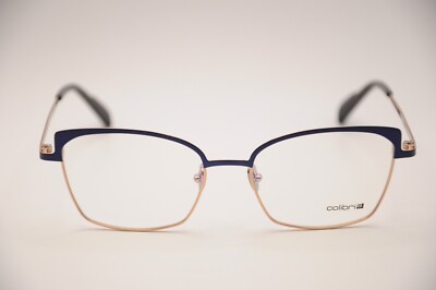 COLIBRIS TALA FULL RIM CAT EYE TITANIUM EYEGLASS FRAMES BLUE/GOLD 50-16-135 NEW