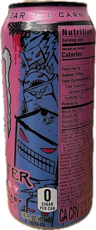 ソフトドリンク MONSTER ENERGY ULTRA FANTASY RUBY RED Monster Energy Ultra Fantasy Ruby Red - 16 Fl. Oz. - carrsqc