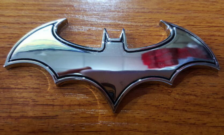 112mm Yellow Batman Logo Emblem Car Dark Knight Bat Front Rear Trunk Lid Badge E - Foto 2