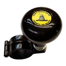 Black Steering Wheel Suicide Spinner Handle Knob Truck Car - DON'T TREAD ON ME Y