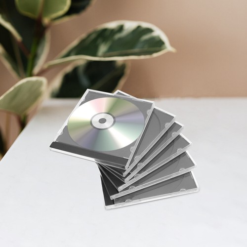 6 Pcs CD Case Holder Storage Single Container for Disc Dvd Boxes - Afbeelding 8 van 12