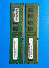 2X 2GB (4GB) Micron PC3-10600 DDR3-1333 desktop RAM  MT8JTF25664AZ - TESTED