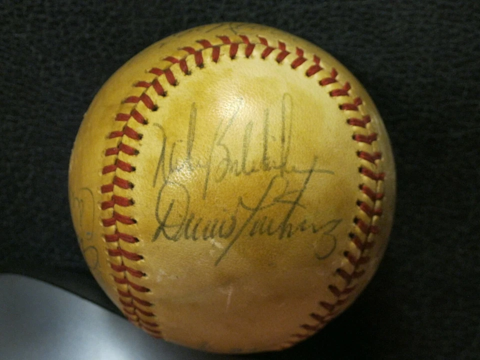 Eddie Murray Rick Dempsey Tippy Martinez Autographed Baseball JSA Certified  - Image 3 of 4