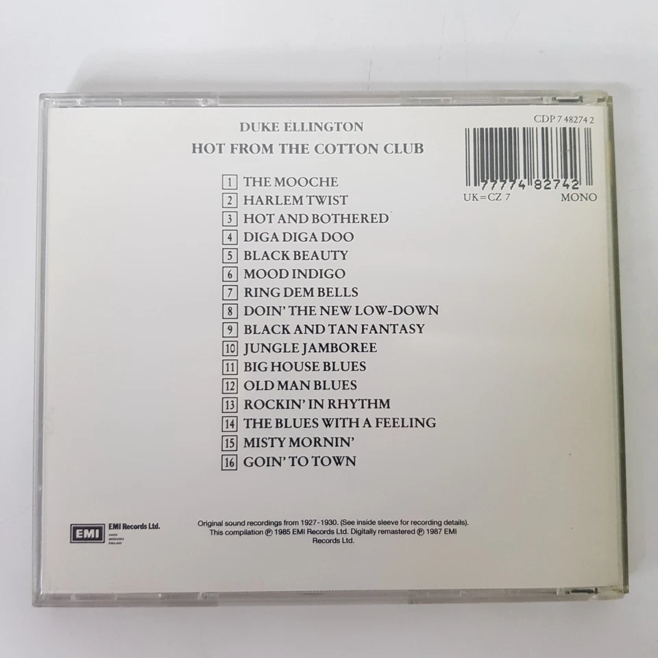 Duke Ellington Hot From The Cotton Club Harlem Twist Misty Mornin Jungle CD — 第 2/4 张图片